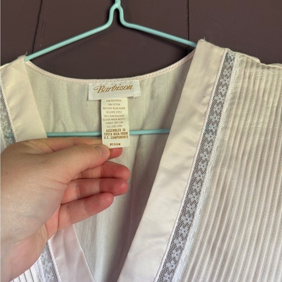 NWT Vintage Barbizon Nightgown – Baby Pink Ivory Lace Cottagecore Midi (M) - Picture 4 of 6